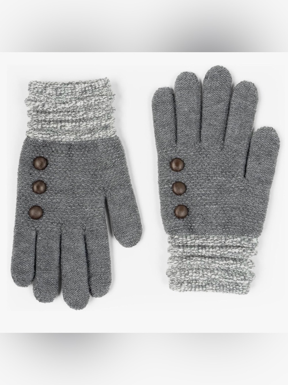 Britt’s Knits Women’s Charcoal Gray Knit Gloves NWT Classic Gloves OS